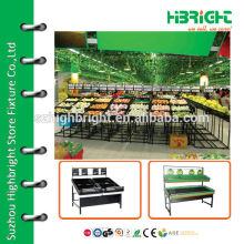 supermarket vegetable crates and display racks